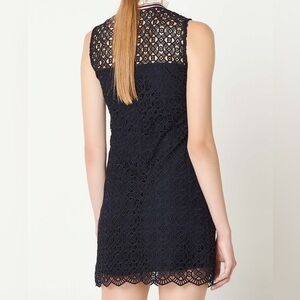 Sandro, Lace dress with trim on the collar